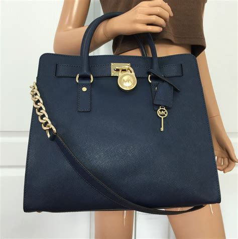 kijiji canada michael kors navy hamilton purse|Michael Kors Hamilton tote large.